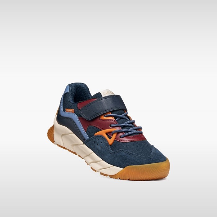 Hard toe sneakers FLEXYPER PRO BOY Dark navy/Bordeaux | GEOX
