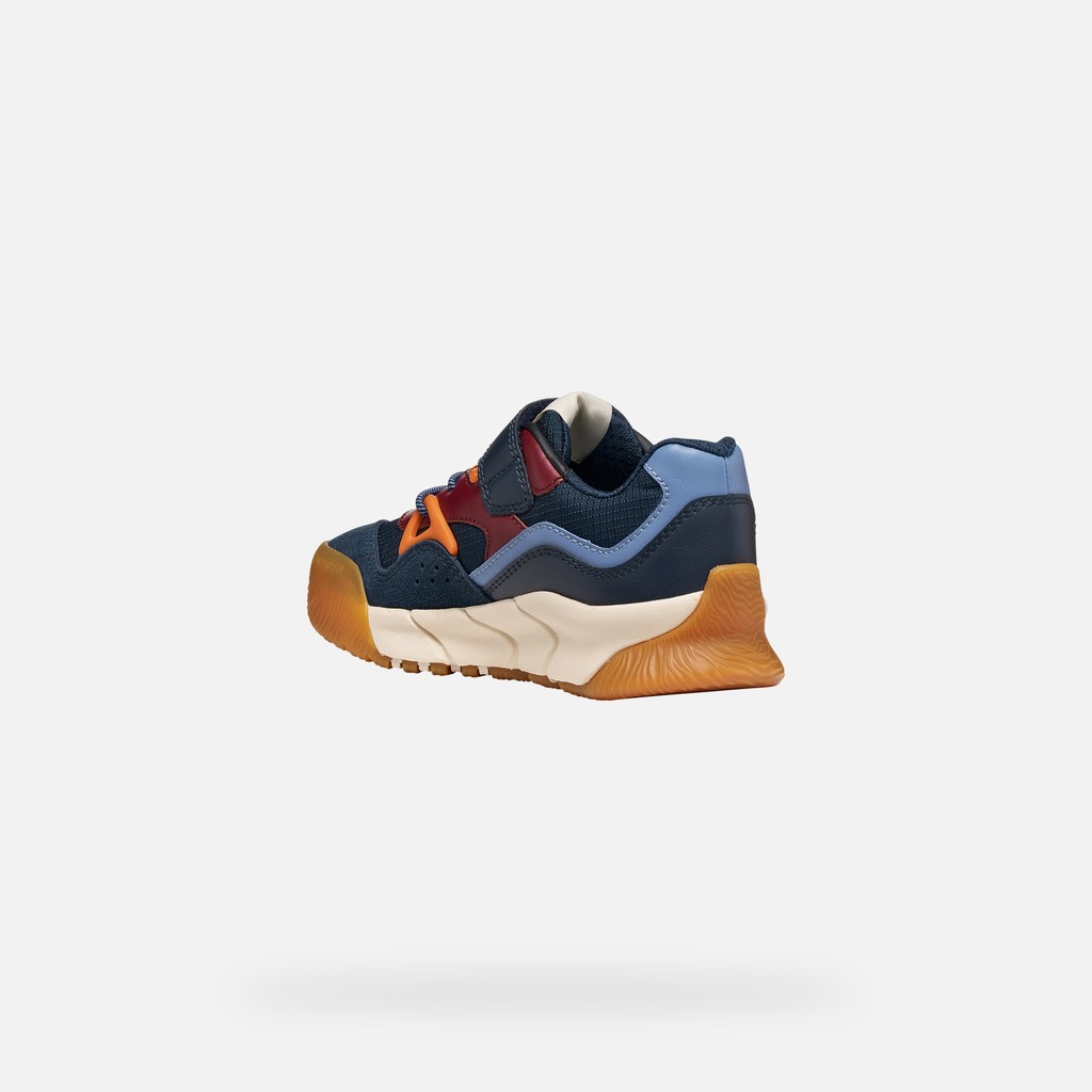 Hard toe sneakers FLEXYPER PRO BOY Dark navy/Bordeaux - image number 3 | GEOX