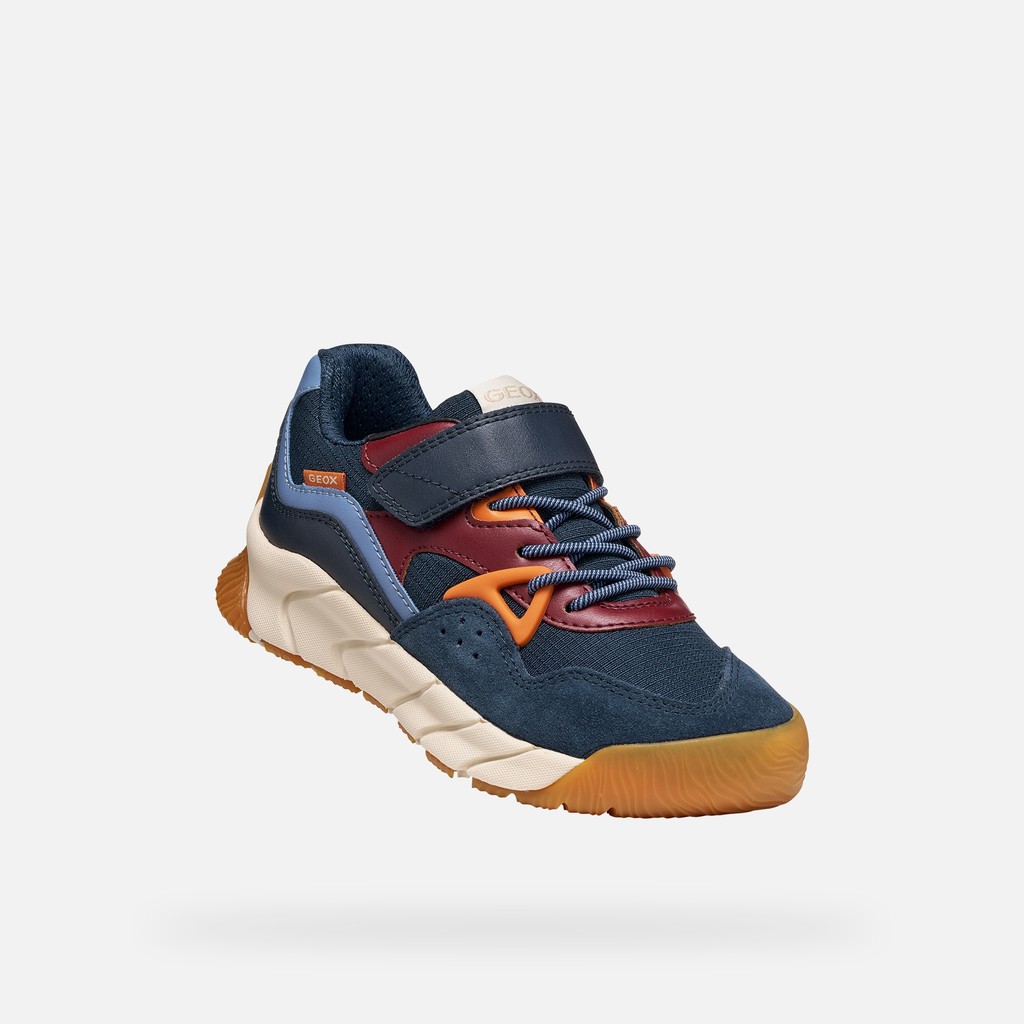 Hard toe sneakers FLEXYPER PRO BOY Dark navy/Bordeaux - image number 4 | GEOX