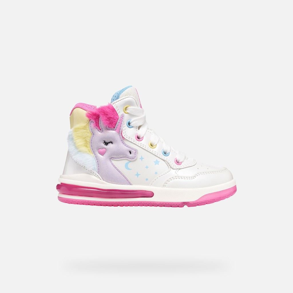 Shoes with lights SKETLITE GIRL White/Multicolor - image number 2 | GEOX