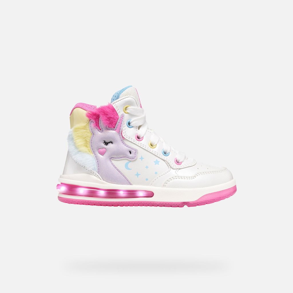 Shoes with lights SKETLITE GIRL White/Multicolor - image number 1 | GEOX