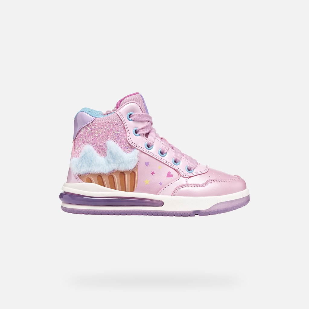 Light-up shoes SKETLITE GIRL Pink/Sky - image number 2 | GEOX