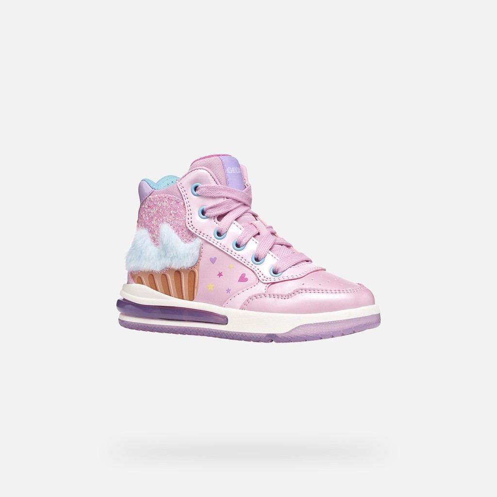 Light-up shoes SKETLITE GIRL Pink/Sky - image number 3 | GEOX