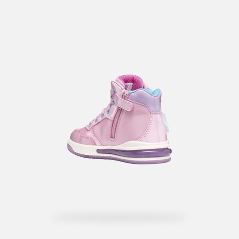Light-up shoes SKETLITE GIRL Pink/Sky - image number 4 | GEOX