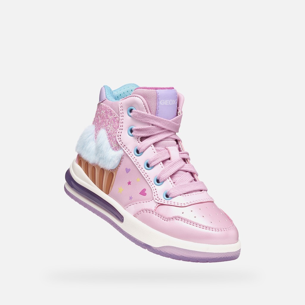 Light-up shoes SKETLITE GIRL Pink/Sky - image number 5 | GEOX
