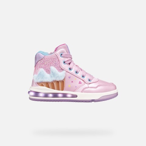 Light-up shoes SKETLITE GIRL Pink/Sky - image number 1 | GEOX
