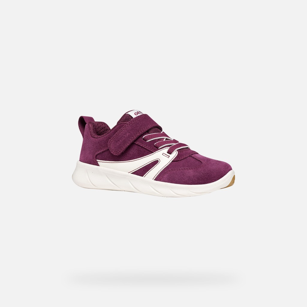 Lightweight and flexible Barefoot shoes FOOT-RUN GIRL Dark purple/White - image number 2 | GEOX