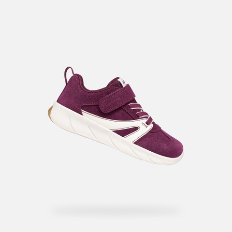 Lightweight and flexible Barefoot shoes FOOT-RUN GIRL Dark purple/White | GEOX