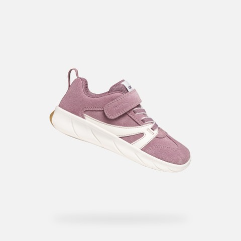 Lightweight and flexible Barefoot shoes FOOT-RUN GIRL Old rose/White | GEOX