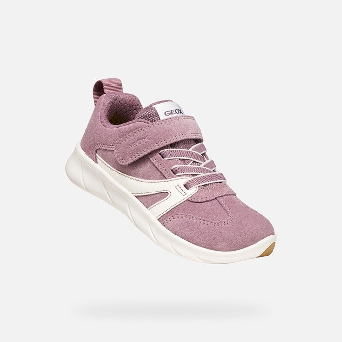 Lightweight and flexible Barefoot shoes FOOT-RUN GIRL Old rose/White | GEOX