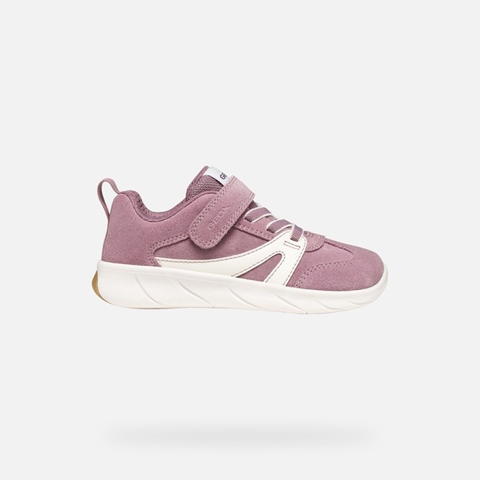 Lightweight and flexible Barefoot shoes FOOT-RUN GIRL Old rose/White | GEOX