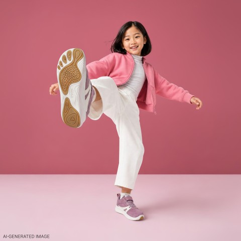 Lightweight and flexible Barefoot shoes FOOT-RUN GIRL Old rose/White - image number 1 | GEOX
