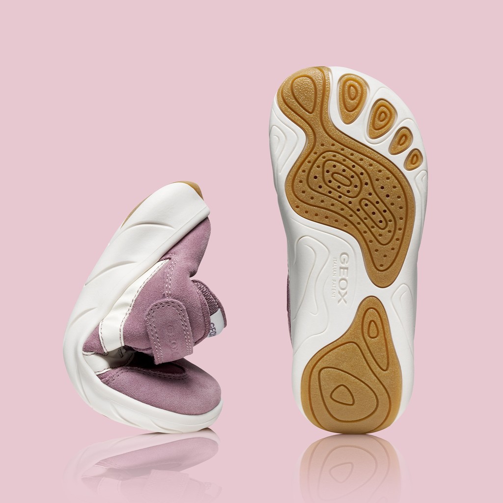 Lightweight and flexible Barefoot shoes FOOT-RUN GIRL Old rose/White - image number 10 | GEOX