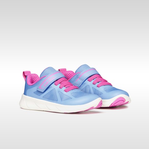 Chaussures Barefoot souples FOOT-RUN FILLE Bleu clair/Fuchsia - image number 7 | GEOX