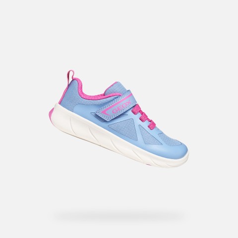 Lightweight and flexible Barefoot shoes FOOT-RUN GIRL Light blue/Fuchsia | GEOX