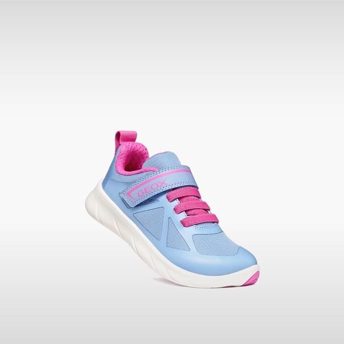 Lightweight and flexible Barefoot shoes FOOT-RUN GIRL Light blue/Fuchsia | GEOX