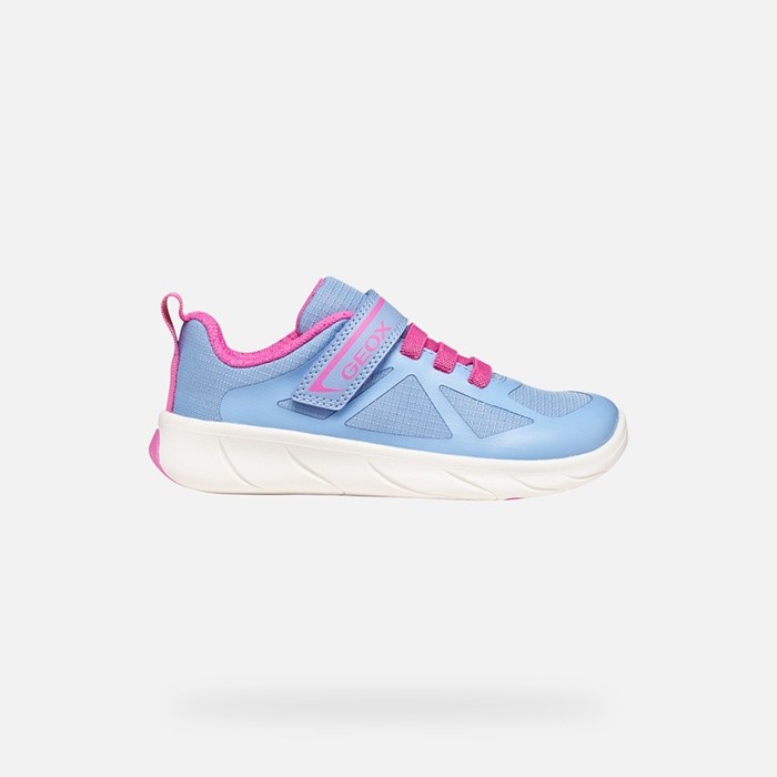Lightweight and flexible Barefoot shoes FOOT-RUN GIRL Light blue/Fuchsia | GEOX