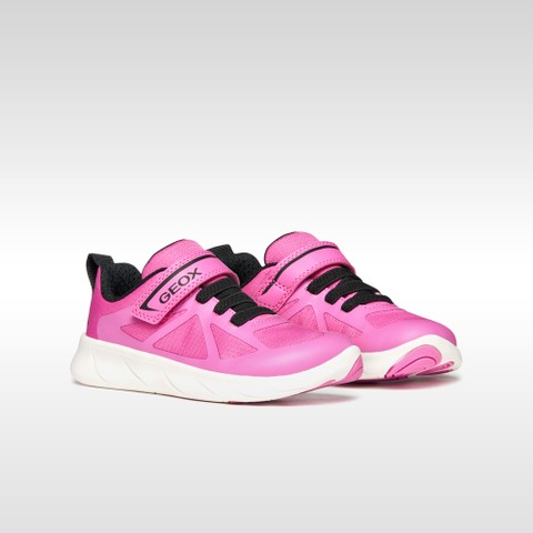 Chaussures Barefoot souples FOOT-RUN FILLE Fuchsia/Noir - image number 7 | GEOX