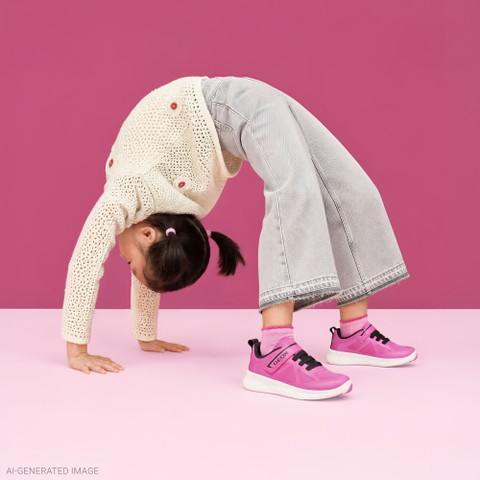 Lightweight and flexible Barefoot shoes FOOT-RUN GIRL Fuchsia/Black - image number 1 | GEOX