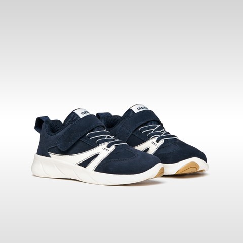Lightweight and flexible Barefoot shoes FOOT-RUN BOY Dark Navy/White - image number 7 | GEOX