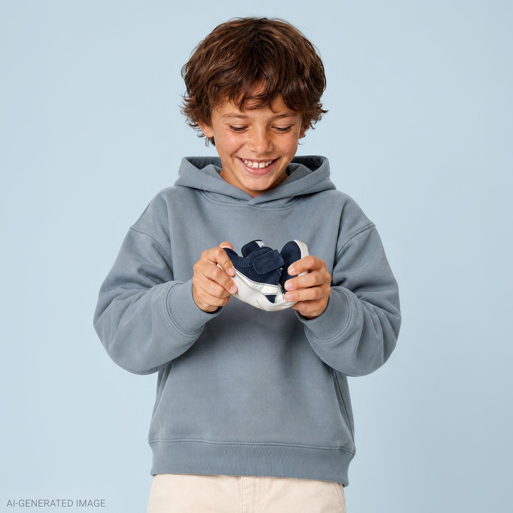 Lightweight and flexible Barefoot shoes FOOT-RUN BOY Dark Navy/White - image number 9 | GEOX