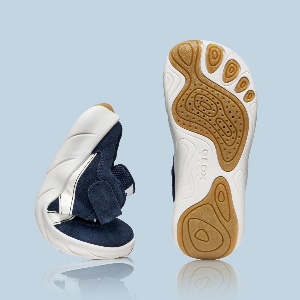 Lightweight and flexible Barefoot shoes FOOT-RUN BOY Dark Navy/White - image number 10 | GEOX
