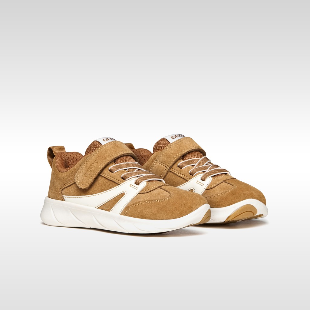 Scarpe Barefoot leggere e flessibili FOOT-RUN BAMBINO Caramello/Bianco - image number 7 | GEOX