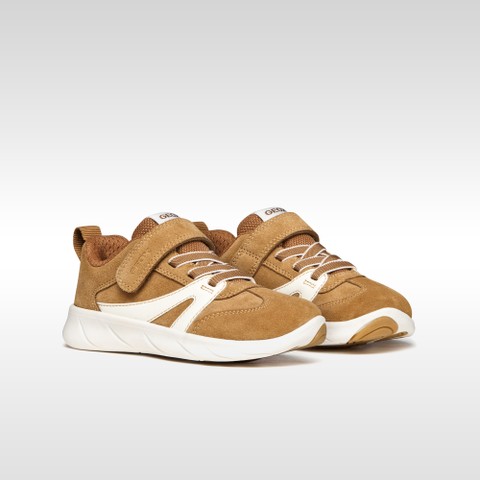 Scarpe Barefoot leggere e flessibili FOOT-RUN BAMBINO Caramello/Bianco - image number 7 | GEOX
