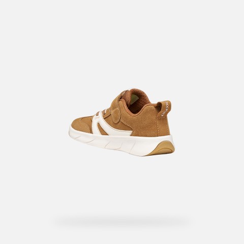 Lightweight and flexible Barefoot shoes FOOT-RUN BOY Caramel/White - image number 3 | GEOX