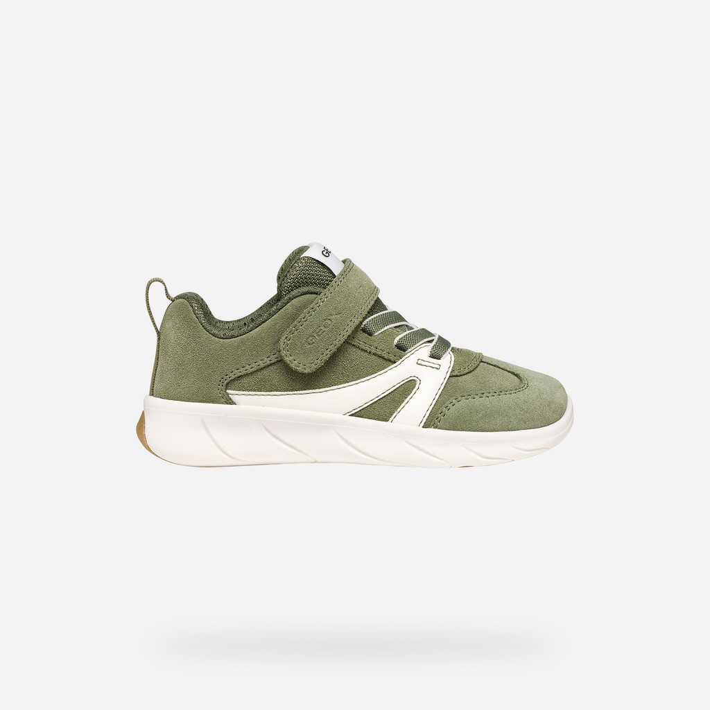 Foot-run Garçon Vert Sauge/blanc