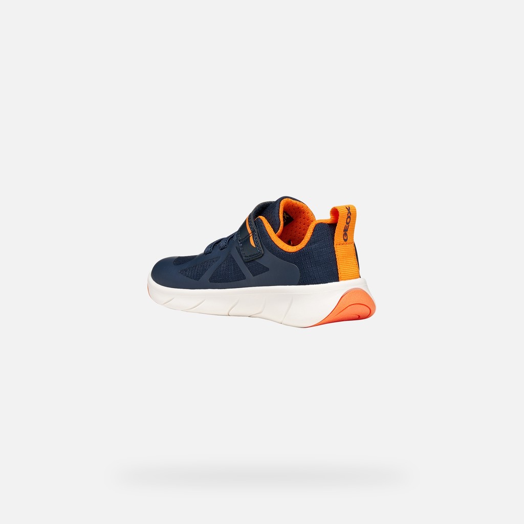 Lightweight and flexible Barefoot shoes FOOT-RUN BOY Navy/Orange - image number 3 | GEOX