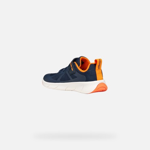 Lightweight and flexible Barefoot shoes FOOT-RUN BOY Navy/Orange - image number 3 | GEOX