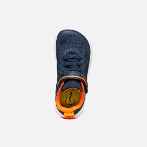 Lightweight and flexible Barefoot shoes FOOT-RUN BOY Navy/Orange - image number 5 | GEOX