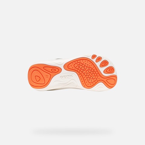 Lightweight and flexible Barefoot shoes FOOT-RUN BOY Navy/Orange - image number 6 | GEOX