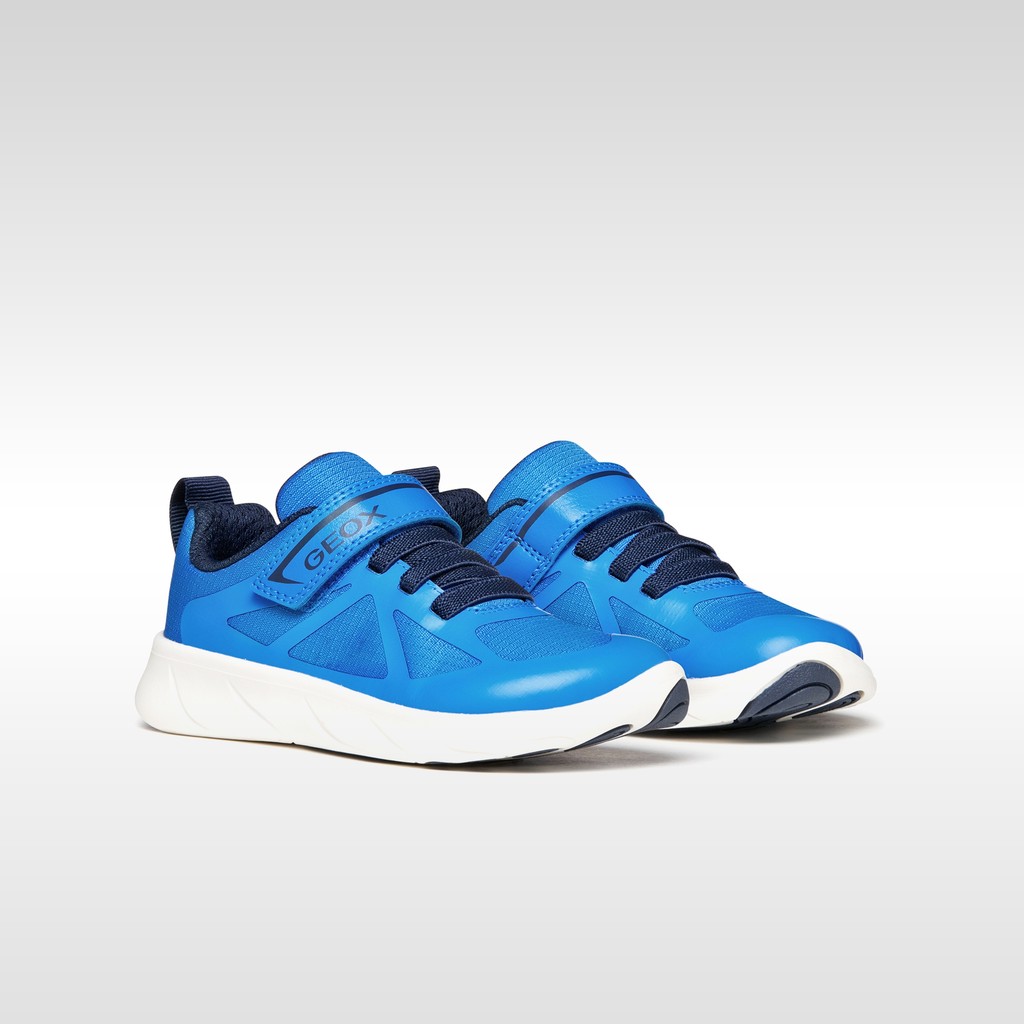 Chaussures Barefoot souples FOOT-RUN GAR&Ccedil;ON Bleu clair/Bleu marine - image number 7 | GEOX