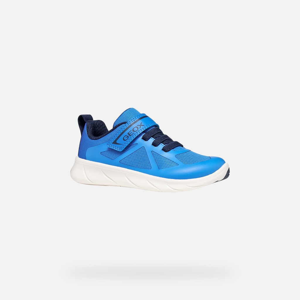 Chaussures Barefoot souples FOOT-RUN GAR&Ccedil;ON Bleu clair/Bleu marine - image number 2 | GEOX
