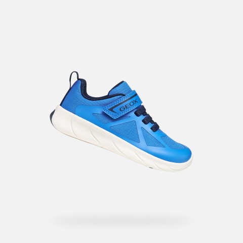 Chaussures Barefoot souples FOOT-RUN GAR&Ccedil;ON Bleu clair/Bleu marine | GEOX