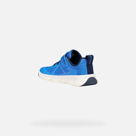Chaussures Barefoot souples FOOT-RUN GAR&Ccedil;ON Bleu clair/Bleu marine - image number 3 | GEOX
