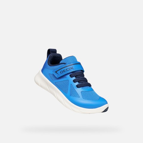 Chaussures Barefoot souples FOOT-RUN GAR&Ccedil;ON Bleu clair/Bleu marine - image number 4 | GEOX
