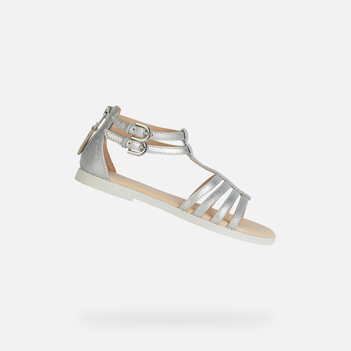 Open sandals SANDAL KARLY GIRL Silver | GEOX