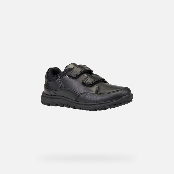 XUNDAY: Zapatos Con Velcro Negros Niños | Geox® Uniform
