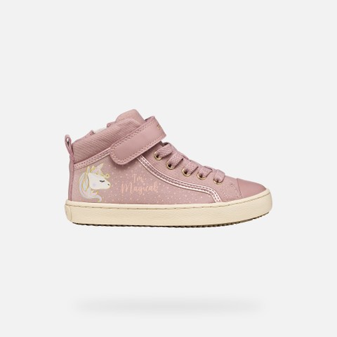Velcro shoes KALISPERA GIRL Antique rose/Light gold - image number 1 | GEOX