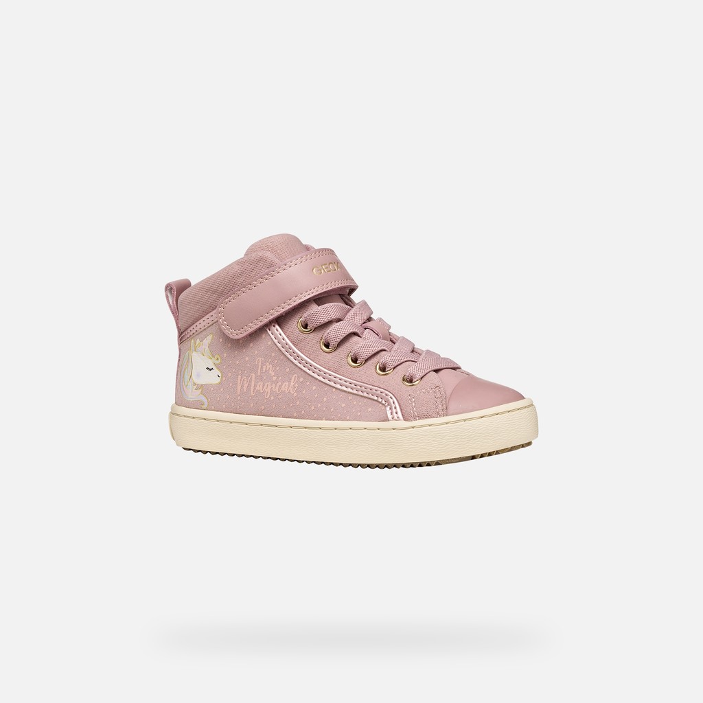 Velcro shoes KALISPERA GIRL Antique rose/Light gold - image number 2 | GEOX