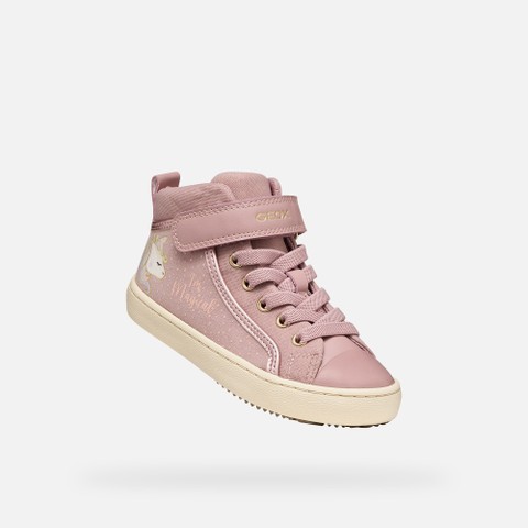 Velcro shoes KALISPERA GIRL Antique rose/Light gold - image number 4 | GEOX