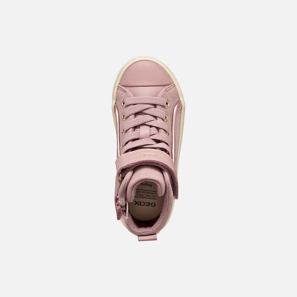 Velcro shoes KALISPERA GIRL Antique rose/Light gold - image number 5 | GEOX