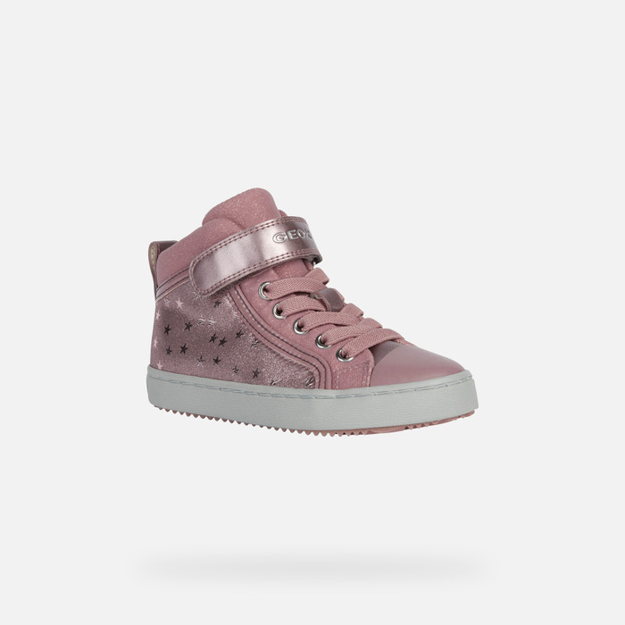 apelación Incorrecto Universidad Geox® KALISPERA: Girl's Dark pink High Top Sneakers | Geox®