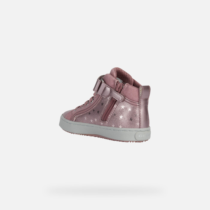 Geox® KALISPERA: Girl's pink High Top Sneakers | Geox®
