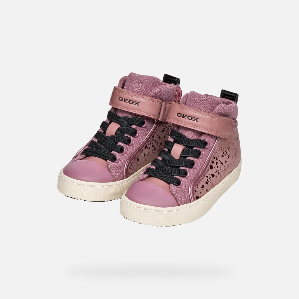 Glitter shoes KALISPERA GIRL Dark rose/Black - image number 7 | GEOX