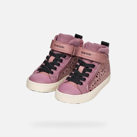 Glitter shoes KALISPERA GIRL Dark rose/Black - image number 7 | GEOX