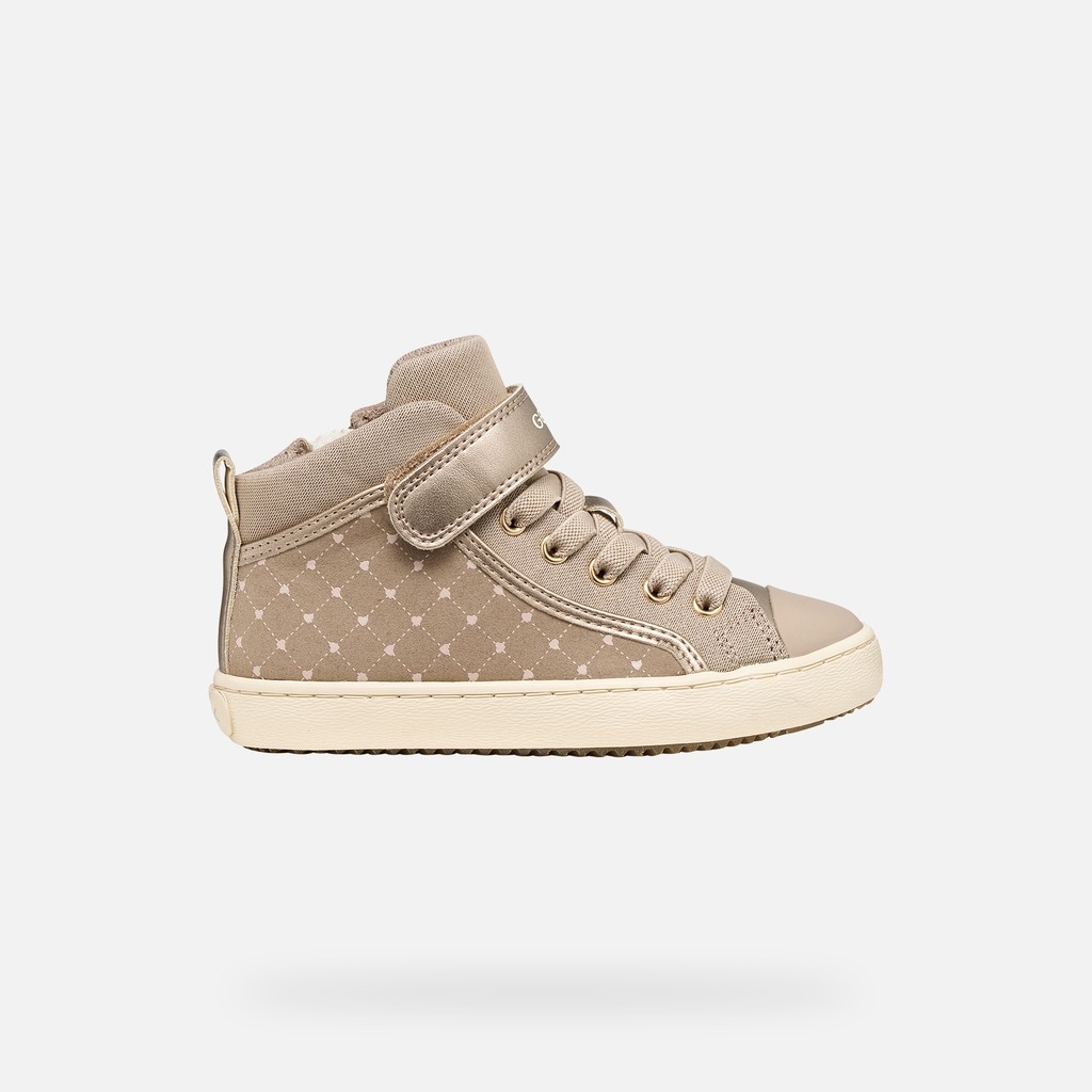 Velcro shoes KALISPERA GIRL Dark Beige - image number 1 | GEOX